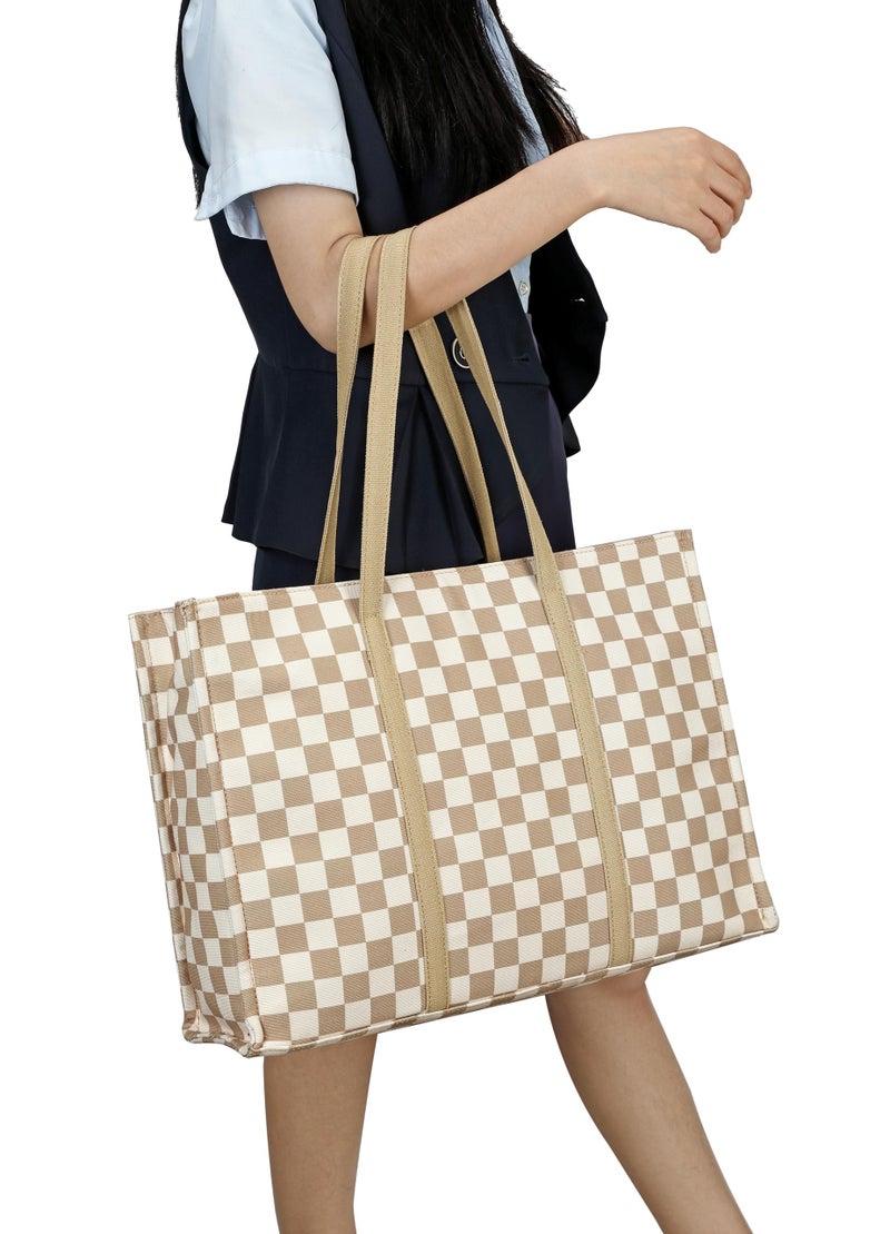 BTOOP Laptop Tote Bag for Women Work 15.6 inch Canvas Shoulder Bags Computer Messenger Purse Teacher Handbag Office Briefcase - Image 2